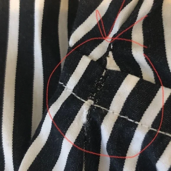 LAUREN RALPH LAUREN Striped Button-Down Shirt Black White 100% Cotton Size: 16 W - Picture 4 of 16